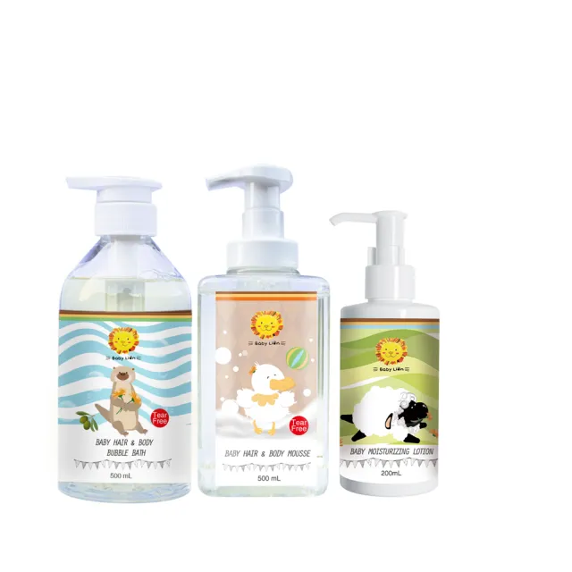 【獅子寶寶】寶貝洗沐保養任選組(新生兒 幼兒 嬰兒 無致敏香料 不流淚配方 兒童洗澡洗髮沐浴 洗沐二合一)