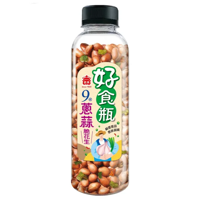 【義美】義美好食瓶-脆花生230g*4罐組(香脆*2+濃蒜/油爆/海苔 任選2)