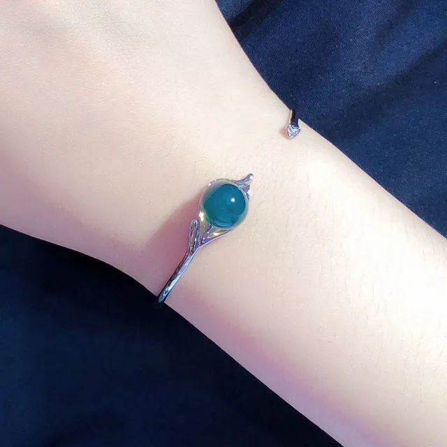 【勝弘珠寶】多明尼加藍珀一葉之秋手環