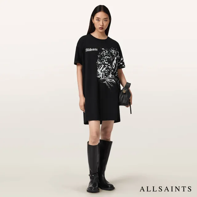 【ALLSAINTS】ZAYA 純棉寬鬆T恤式短洋裝 W053DE(舒適版型)