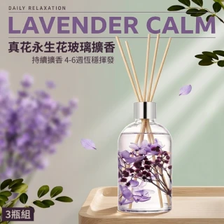 ONEDAY 3瓶組 真花永生花玻璃擴香 125ml 臥室書房 辦公空間