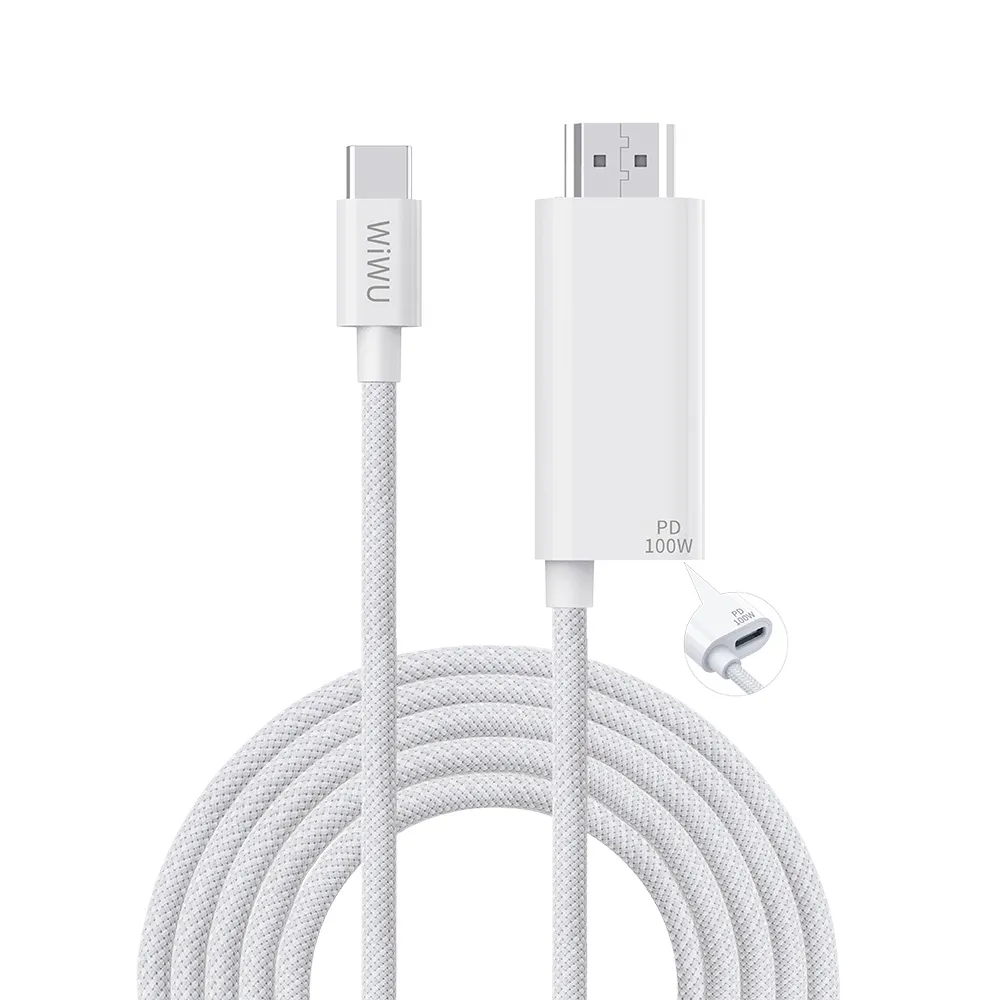【WiWU】Type-C to HDMI PD快充轉接線 Wi-PS001(手機螢幕轉接線 可支援快充)