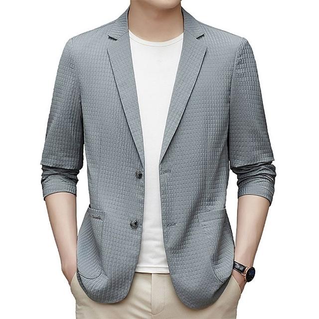 【米蘭精品】現貨出清 西裝外套休閒西服(夏季輕薄西服純色男外套父親節禮物4色74eb2)
