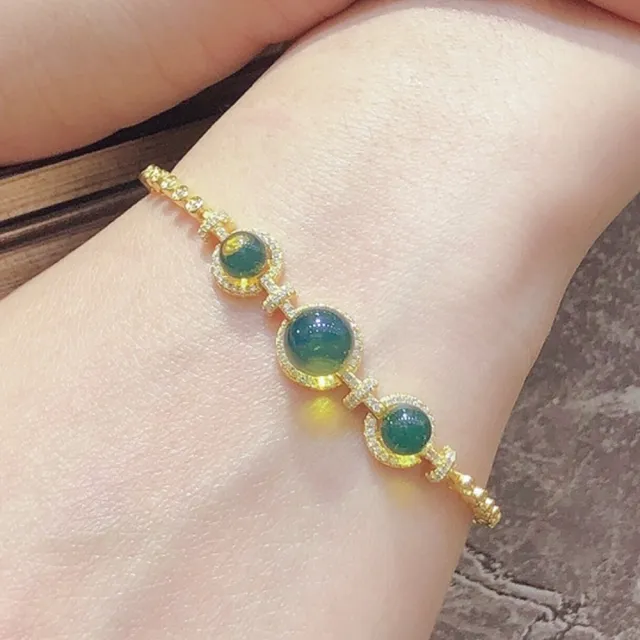 【勝弘珠寶】多明尼加藍珀時尚優雅手鍊