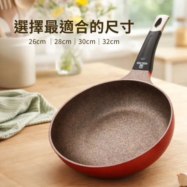 【LINOX】韓國COTE平底鍋28cm｜IH適用｜8層不沾鍋｜多爐具通用