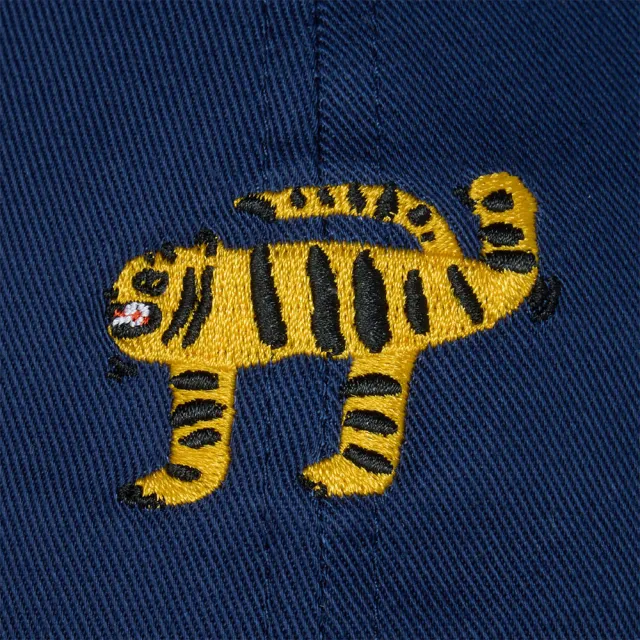 【Onitsuka Tiger】鬼塚虎-深藍色老虎刺繡塗鴉棒球帽(3183B262-400)