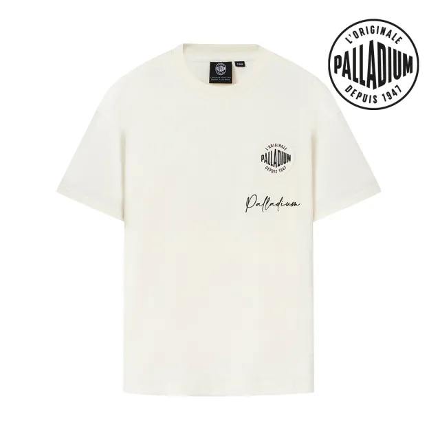 【Palladium】印刷LOGO寬鬆短袖T恤-男裝-棉花糖(109735-262)