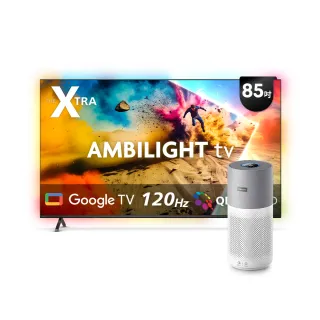 【Philips 飛利浦】85型 4K Mini LED 120Hz Google TV 智慧顯示器 (85PML9109)+ 奈米級清淨機 (AC3033)