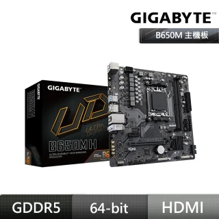 【GIGABYTE 技嘉】B650M H 主機板+十銓 T-FORCE DELTA RGB D5 8G*2/6000 CL38 記憶體