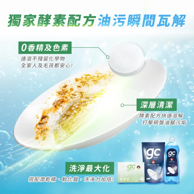 【gc clean】桌上型洗碗機專用小小錠36錠(洗碗錠/奶瓶清潔/無色素/無香精/防潮鋁膜包裝)