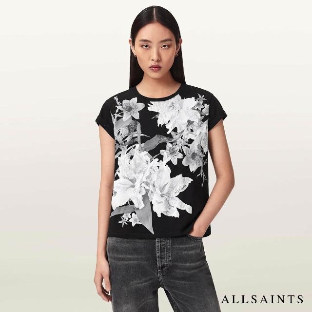【ALLSAINTS】CRYSTAL ANNA 純棉手繪花卉短袖T恤 W134JE(常規版型)