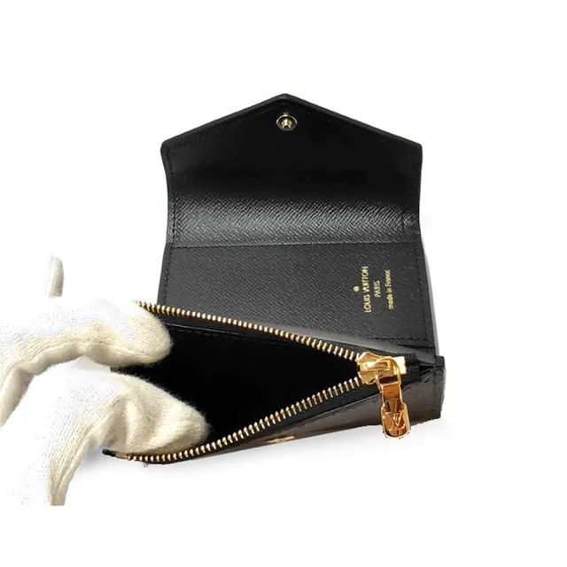 【Louis Vuitton 路易威登】M80725 經典ZOE系列Monogram Reverse雙色帆布迷你三折錢包短夾(棕色)