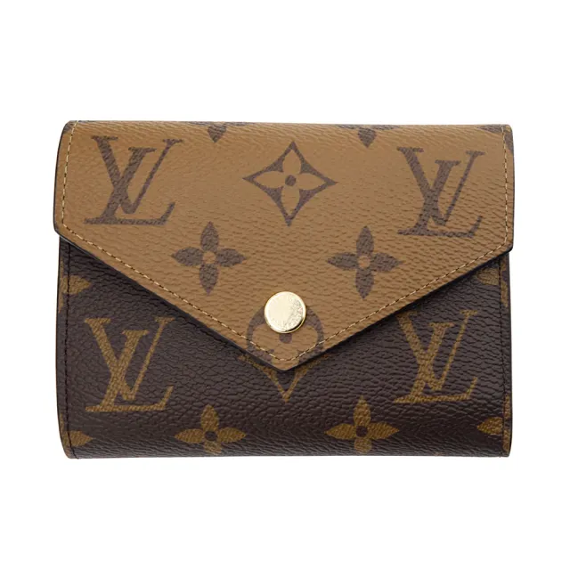 【Louis Vuitton 路易威登】M81557 經典Victorine系列雙色老花帆布三折錢包短夾(雙色)