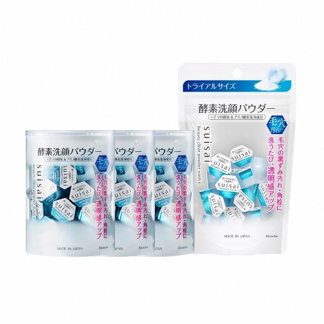 【Kanebo 佳麗寶】suisai 淨透酵素粉111顆洗淨拋光組(洗面乳)