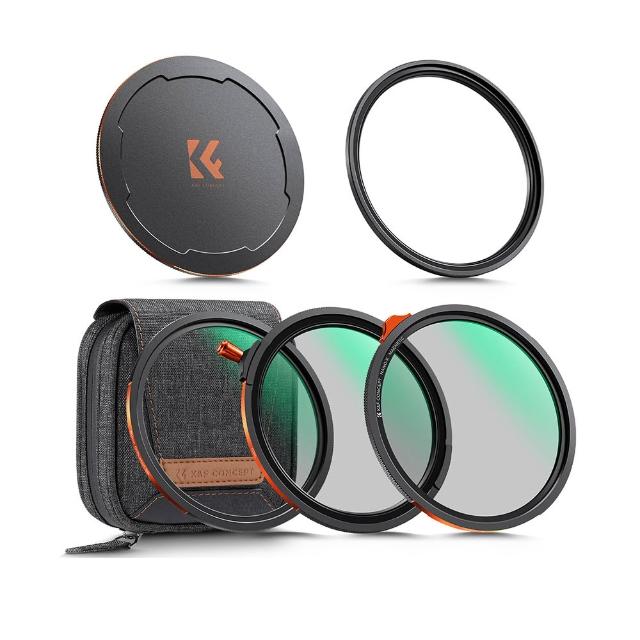 【K&F Concept】Nano-X磁吸式鏡頭濾鏡套組 CPL/ND2–32/黑柔焦 1/4 濾鏡 82mm (公司貨)