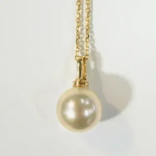 月輝珠寶 11-12mm 天然南洋淺金珍珠項鍊 18K金 乾枯玫瑰系列 可開口設計 正圓珍珠 氣質優雅