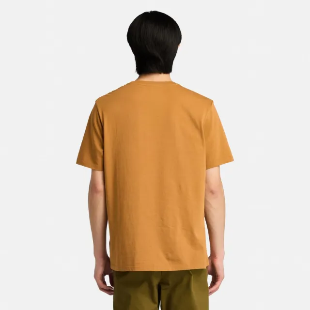 【Timberland】男款小麥色休閒短袖T恤(A6DKUP47)