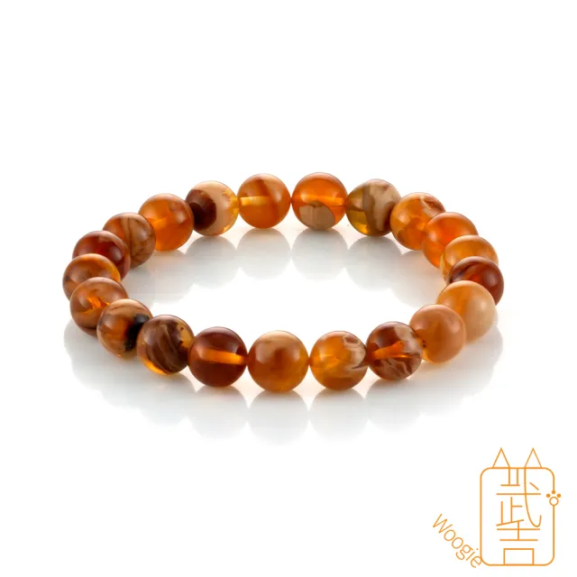 【Woogie武吉珠寶】琥珀蜜蠟精品青瓷溶洞藍珀手鍊(稀有品種9-10mm)