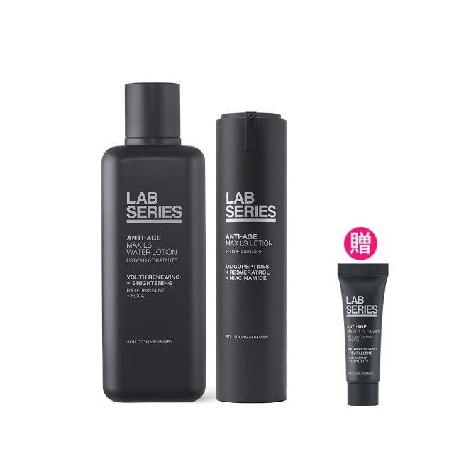 【LAB 美國雅男士】鈦金緊緻抗老組(鈦金能量緊緻乳液 45ml+鈦金能量緊緻調理露 200ml)