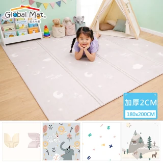 【Global mat】新款國民地墊XPE 2CM加厚雙面摺疊地墊-200X180(多款任選)