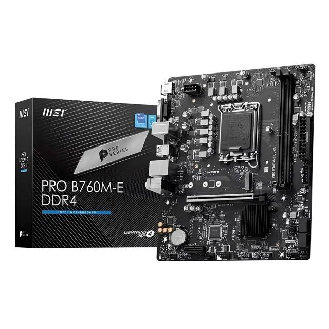 【Intel 英特爾】Intel Core i5-14400F CPU+微星 B760M-E 主機板D4(十核心超值組合包)