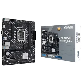 【Intel 英特爾】Intel Core i5-12400F CPU+華碩 H610M-K 主機板(六核心超值組合包)