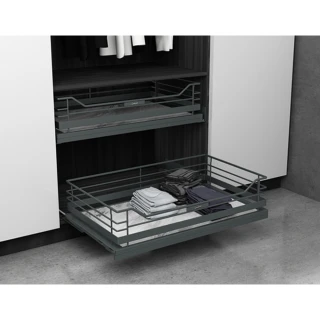 【MIDUOLI 米多里】KF4090J1 四邊拉籃五金石墨灰(加高款)