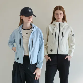 【ELLE ACTIVE】女款 機能防風防潑水連帽防曬風衣外套(多色任選)