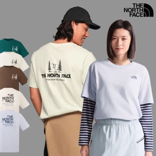 【The North Face】男女款純棉大Logo短袖T恤 (多色可選)
