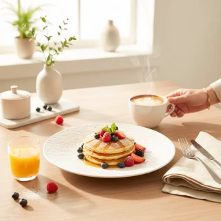 【Royal Duke】冰川紋骨瓷-8.25吋淺圓盤★買一送一(伴手禮 點心盤 西餐 日式 無菜單料理 禮贈品 立體紋路)