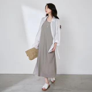 【OB 嚴選】涼感抗UV雙抽繩冰河系防曬背心洋裝 《DA10703-》 適 S~2L
