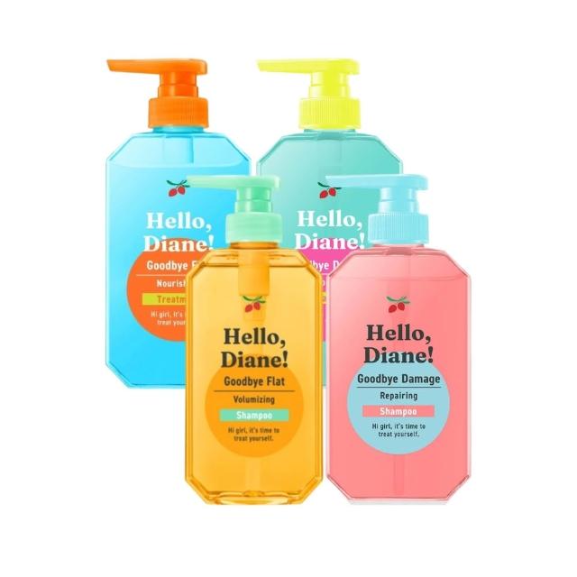 【Moist Diane 黛絲恩】Hello ！酸熱重塑洗髮精400ml+護髮素400ml(任選2入)(修護/蓬鬆)