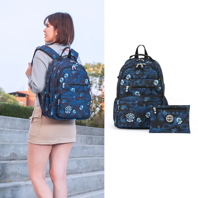 【iBrand】雙11 經典百搭輕盈多口袋後背包(星空漫遊)