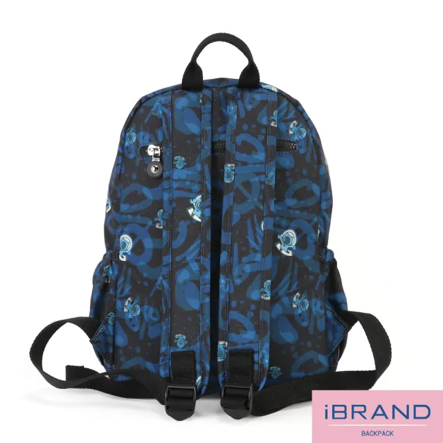 【iBrand】雙11 輕盈防潑水多口袋尼龍後背包(防水包 星空漫遊)