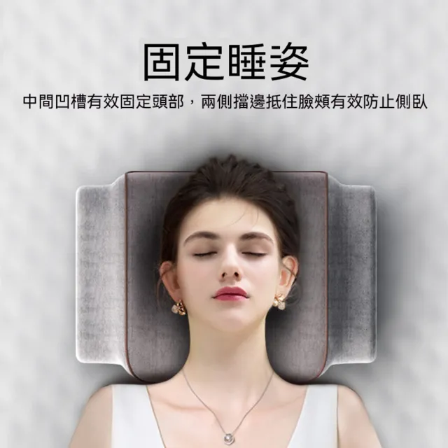 防側睡枕 固定睡姿 美容枕 防翻身枕 側臥頸椎枕 仰睡神器（記憶棉枕/護頸枕/頭枕/人體工學）