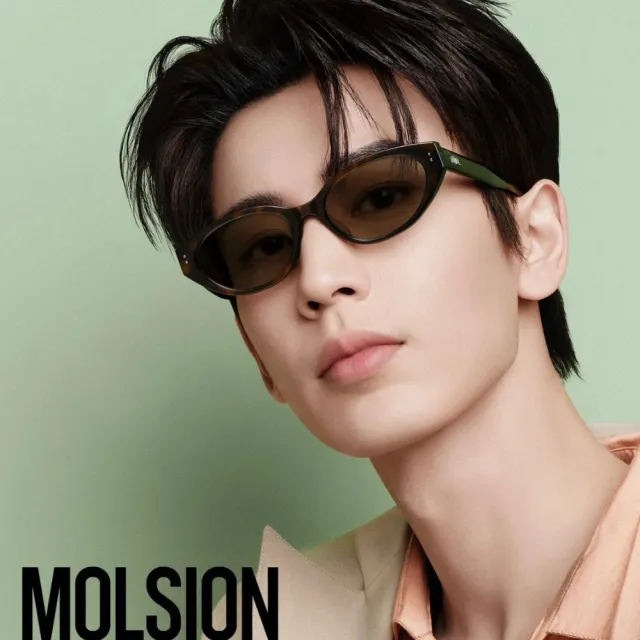 【MOLSION 陌森】張凌赫同款 貓眼膠框太陽眼鏡(MM3002-A22)