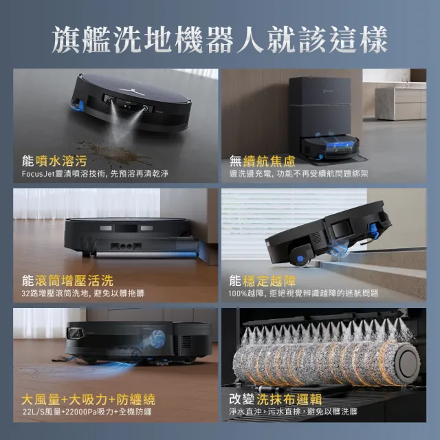 【ECOVACS 科沃斯】全新旗艦DEEBOT X12 PRO 噴溶增壓滾筒洗地機器人(高壓噴射清潔液水/氮化鎵超充)