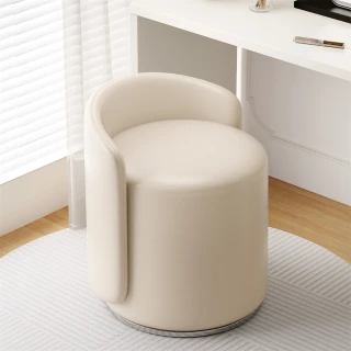 化妝凳 輕奢高級感化妝椅 家用凳子 女生臥室梳妝檯椅子 圓凳 旋轉美甲椅(輕奢高級感化妝椅)