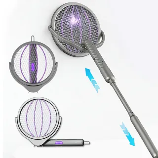 【KCS 嚴選】四合一電蚊拍 折疊電蚊拍 伸縮滅蚊拍