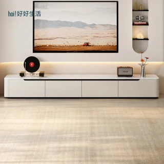 【hoi! 好好生活】預購60天★Linsy現代風二翻門二抽岩板電視櫃2.4M RI4M