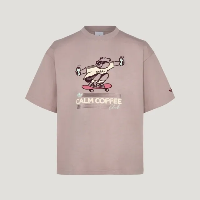 【adidas 愛迪達】Gfx Tee Ss 2 男女 T恤 運動上衣 休閒短袖 灰紫 亞版 純棉(KY5740)
