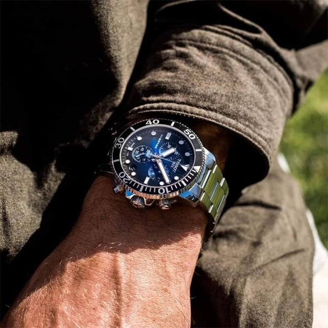 【TISSOT 天梭】Seastar 1000 海洋之星水鬼300米潛水三眼計時石英錶-45.5mm 雙11 送禮(T1204171104101)