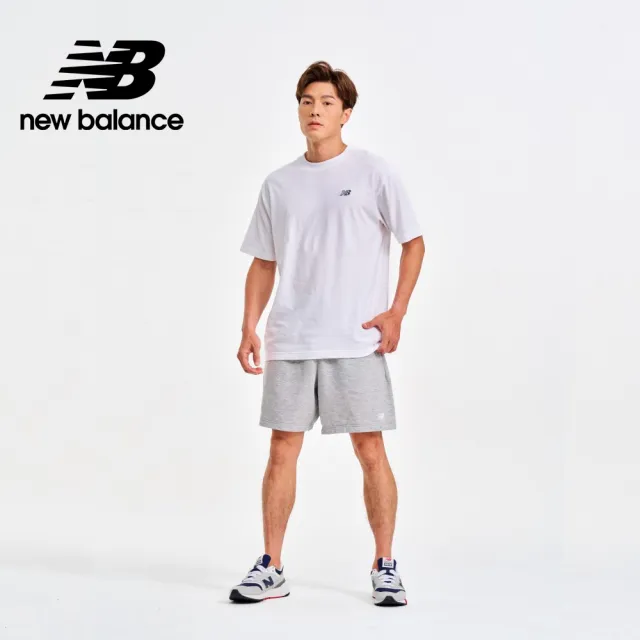 【NEW BALANCE】NB 鬆緊抽繩棉質短褲_男性_灰色/黑色_MS41520AG_MS41520BK(美版 版型偏大)