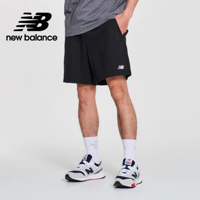 【NEW BALANCE】NB 鬆緊抽繩棉質短褲_男性_灰色/黑色_MS41520AG_MS41520BK(美版 版型偏大)