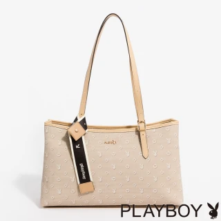 【PLAYBOY】PLAYBOY - 肩背包  Bunny Love系列 - 卡其色