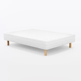 【MUJI 無印良品】附床板床墊/D/床墊套可水洗/組裝式/木製腳/20cm(大型家具配送)