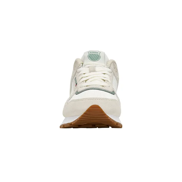 【K-SWISS】經典運動鞋 VISTA RUNNER T 休閒 女鞋 米白莫藍迪綠色 99459-164-M