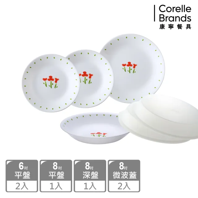 【CorelleBrands 康寧餐具】獨家超值6件式餐盤組(多花色可選)