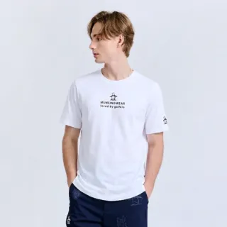 【Munsingwear】企鵝牌 網路獨家 男款白色 後背大企鵝低調同色印花短袖T恤 MGXL2505