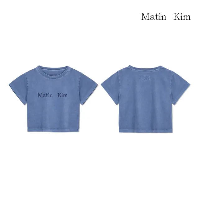 【MATIN KIM】官方旗艦 色染LOGO短版上衣(多款任選)